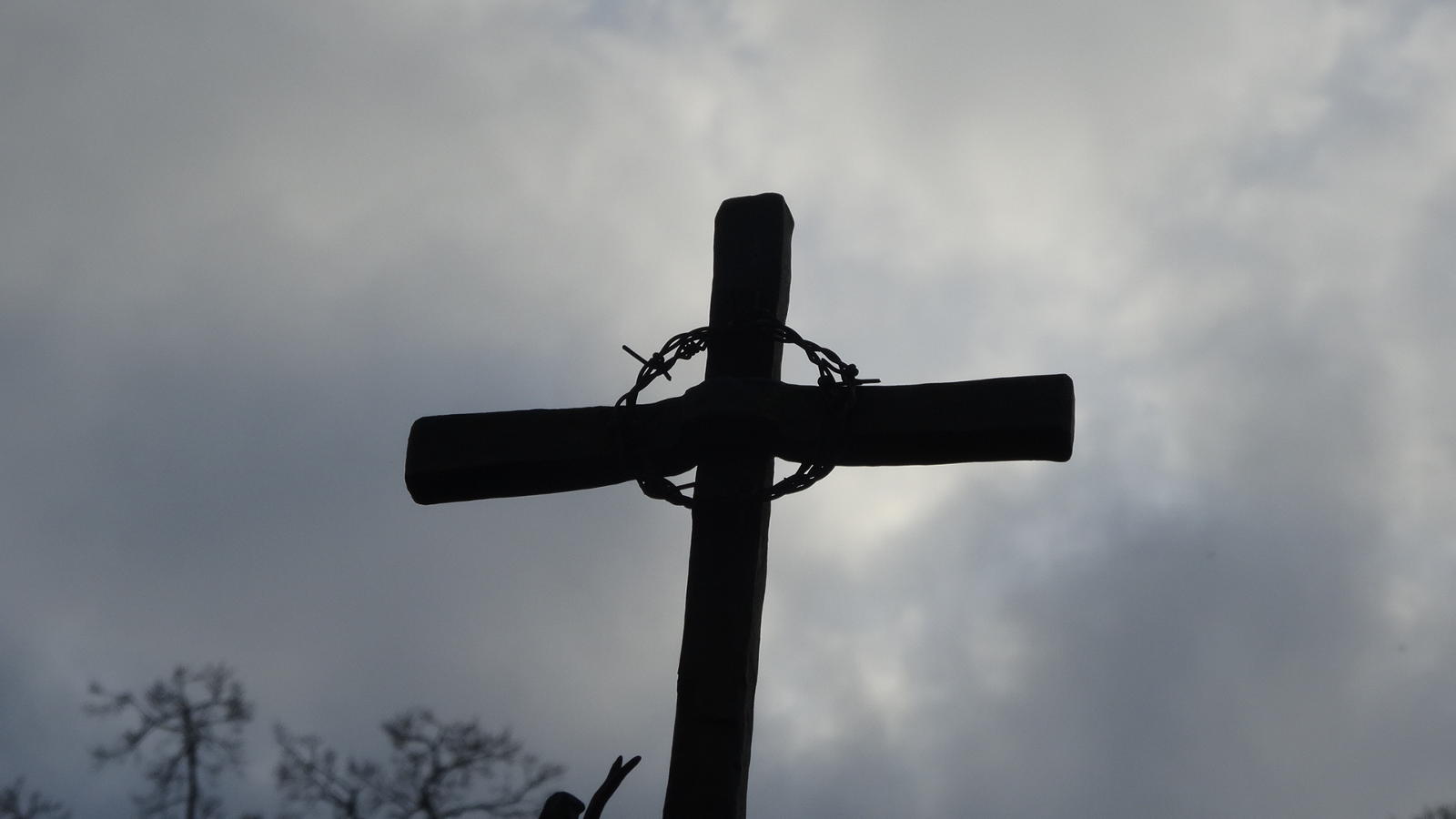 Detail auf der geschmiedeten Lampe vor der Marktkirche